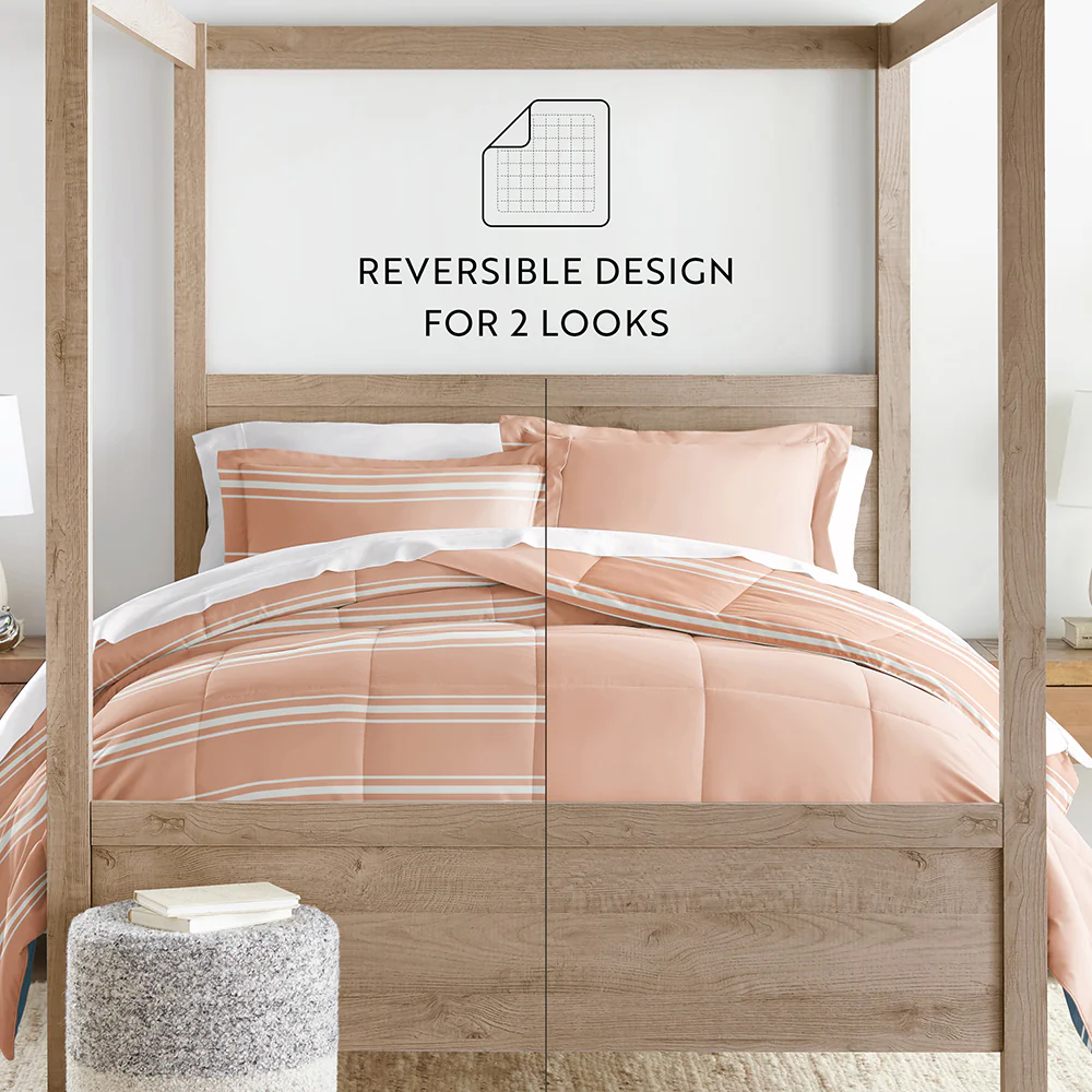 Soft Stripe Reversible Down-Alternative Comforter Set - Image 23