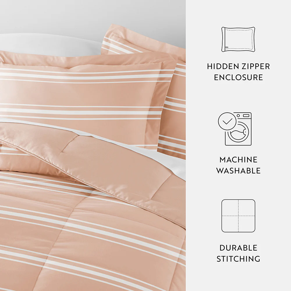 Soft Stripe Reversible Down-Alternative Comforter Set - Image 25