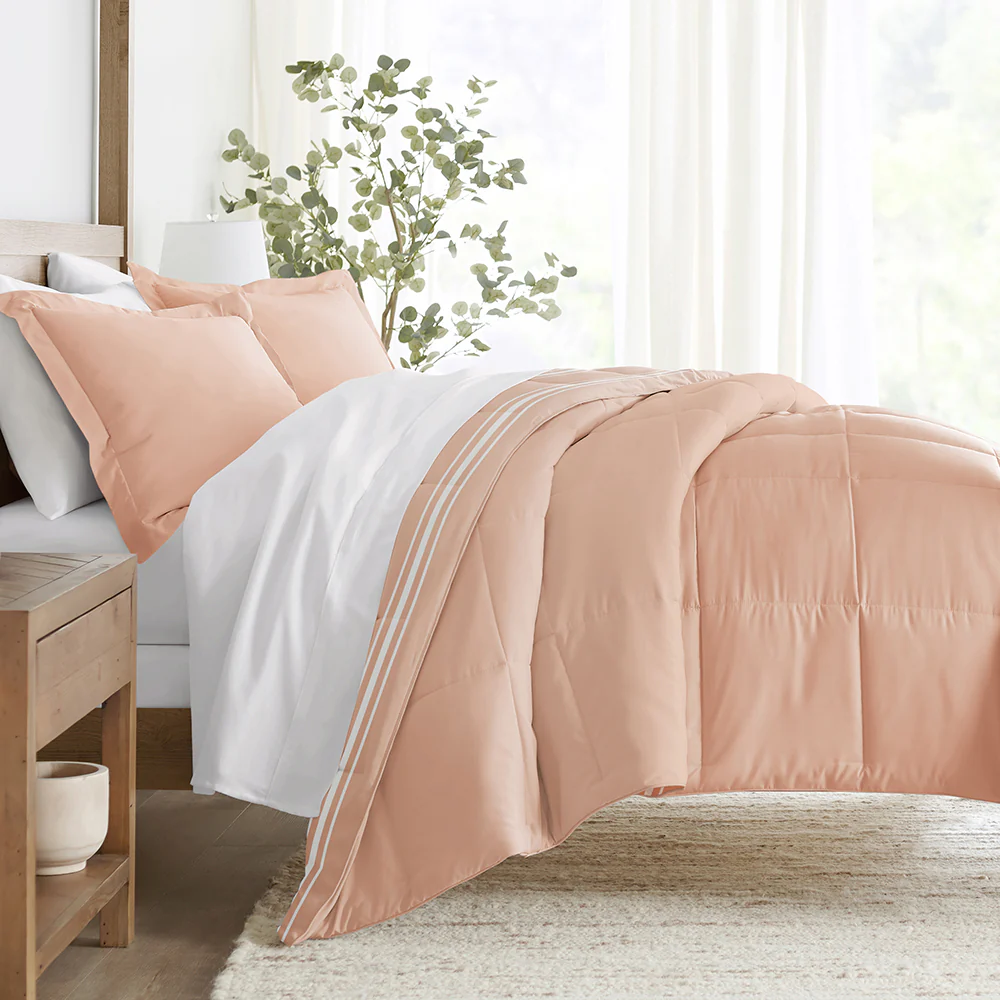 Soft Stripe Reversible Down-Alternative Comforter Set - Image 3