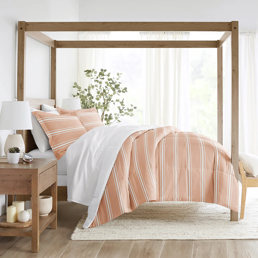 Soft Stripe Reversible Down-Alternative Comforter Set - Image 5