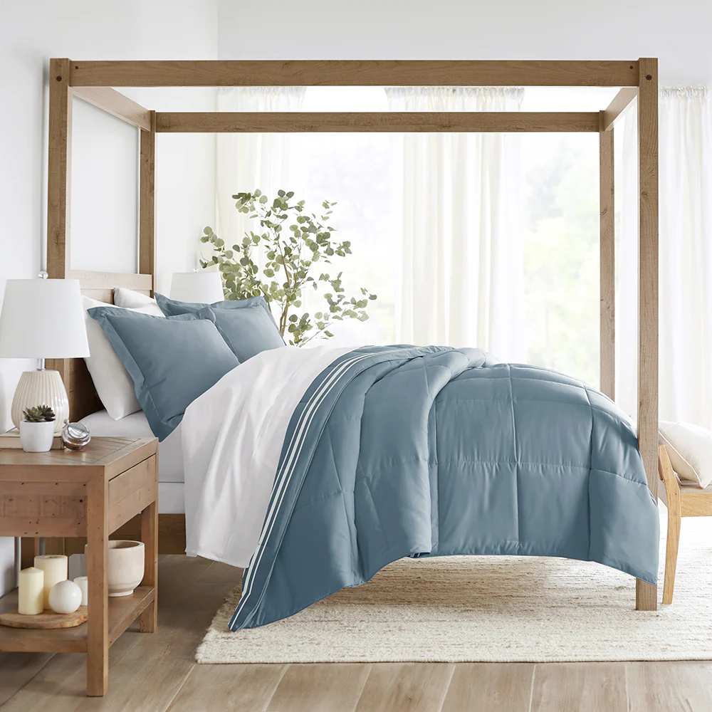 Soft Stripe Reversible Down-Alternative Comforter Set - Image 8
