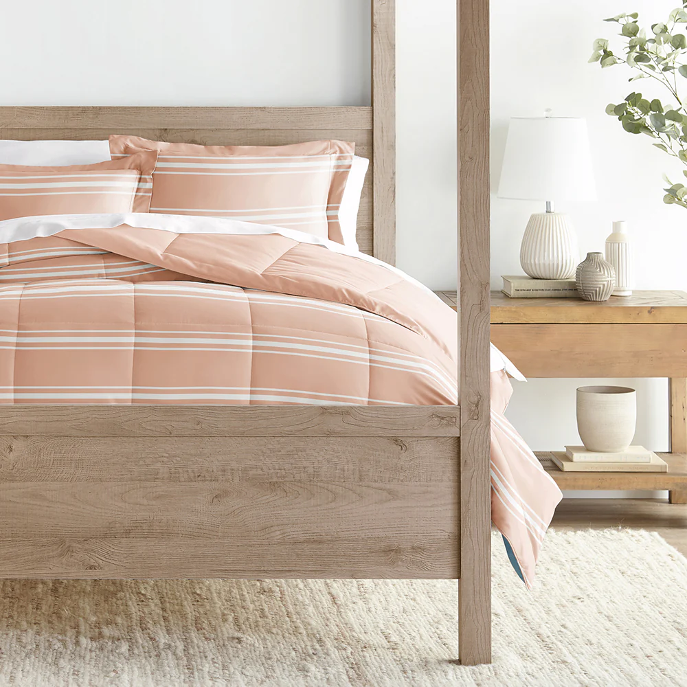 Soft Stripe Reversible Down-Alternative Comforter Set - Image 9