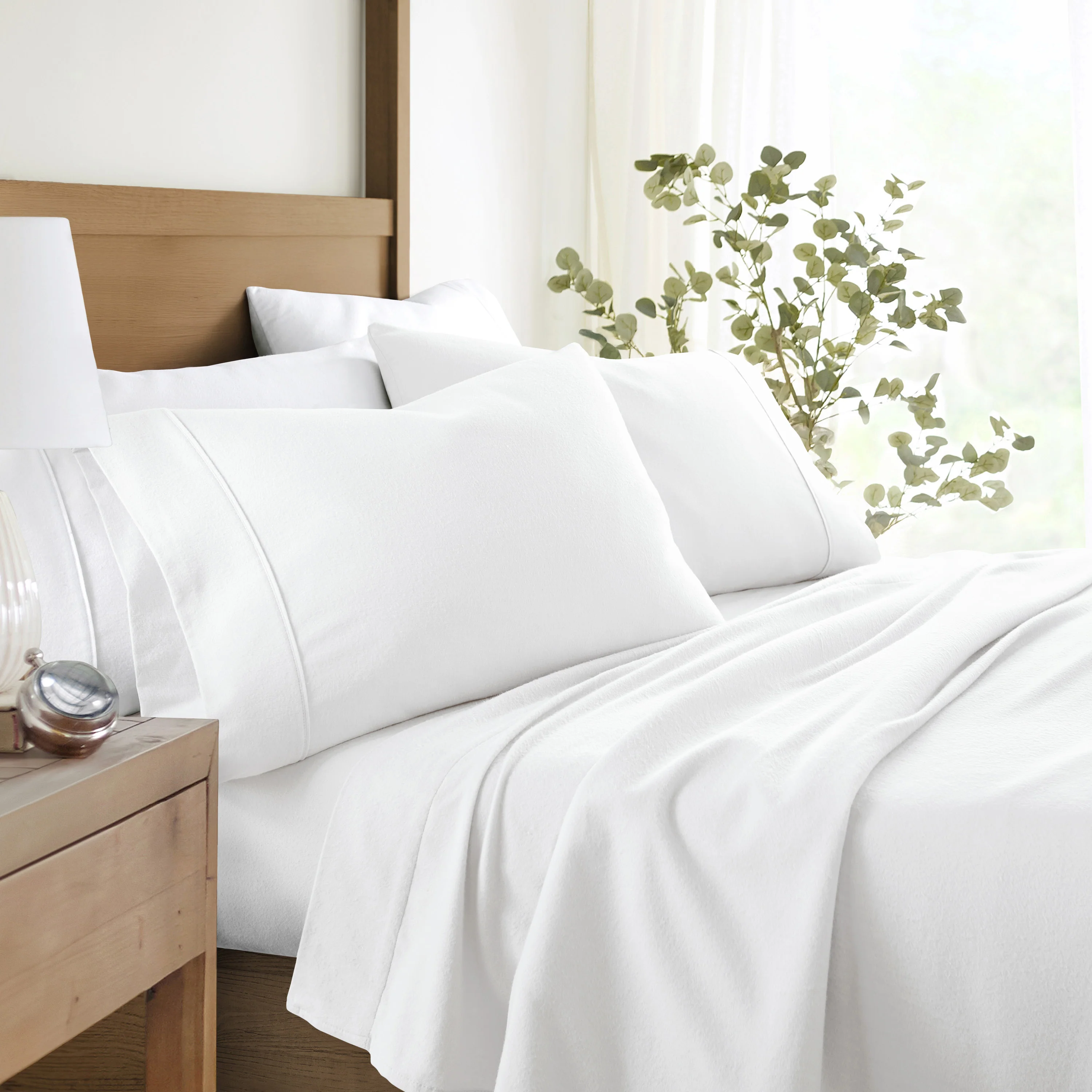 4-Piece 100% Cotton Flannel Sheet Set - Image 8