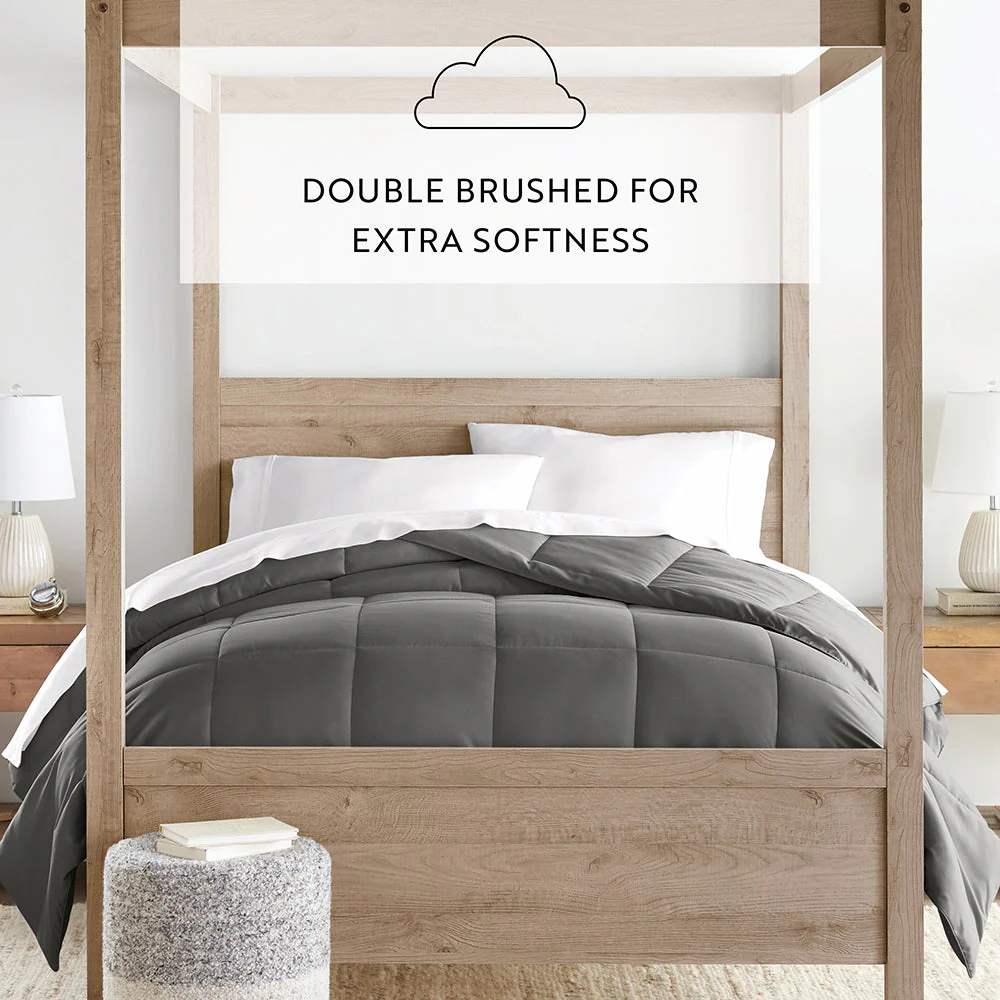Solid Down-Alternative Comforter - Sale - Image 66