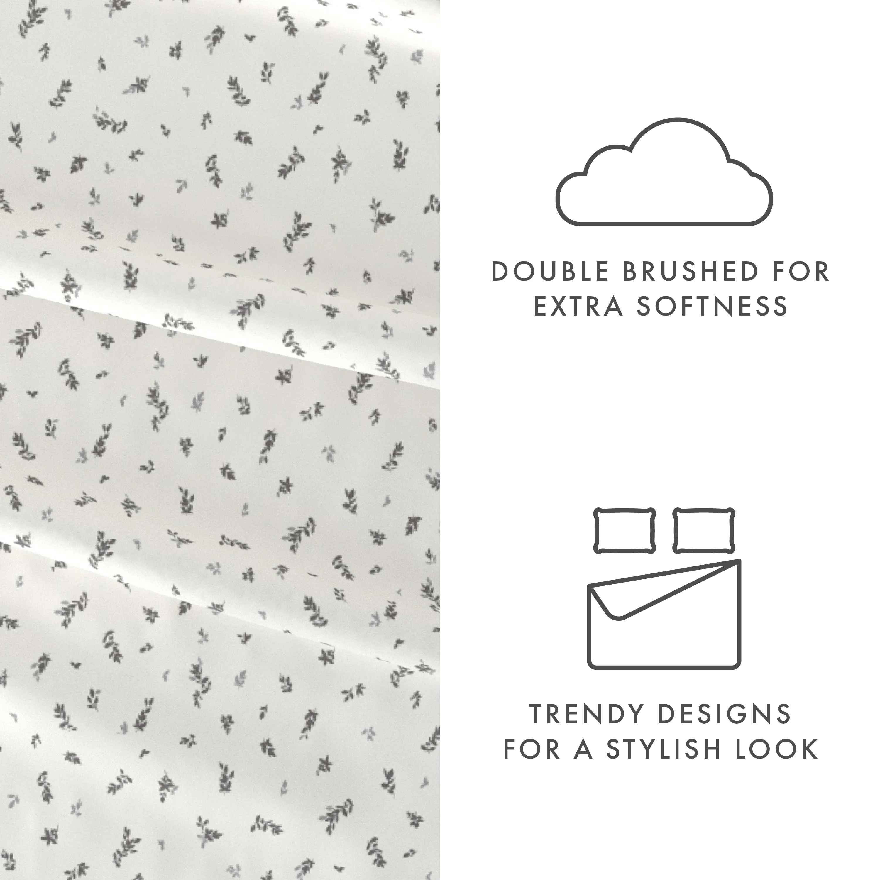 Spotted Leaves Pattern 4-Piece Sheet Set - Sale - Image 6