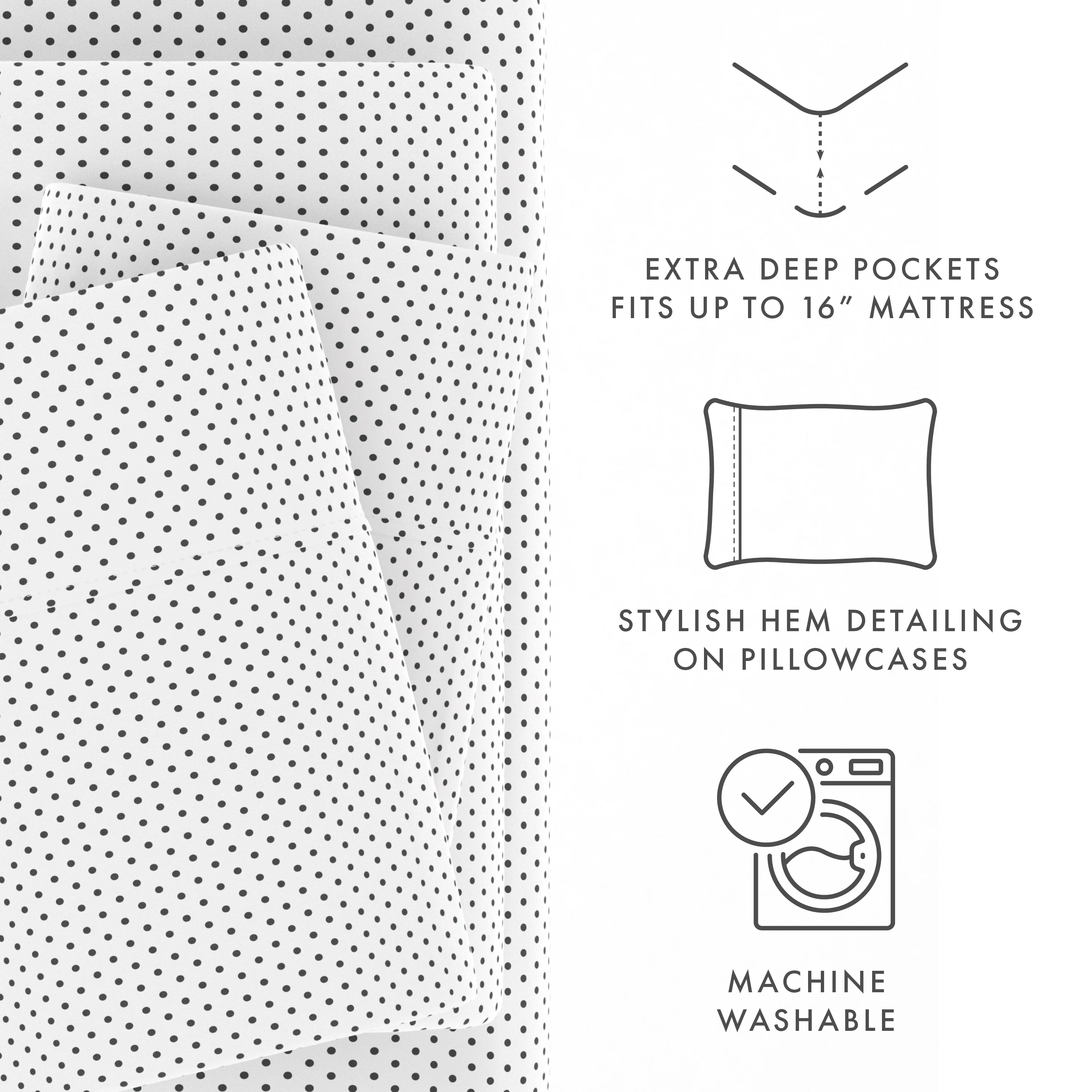 Stippled Pattern 4-Piece Sheet Set - Image 13