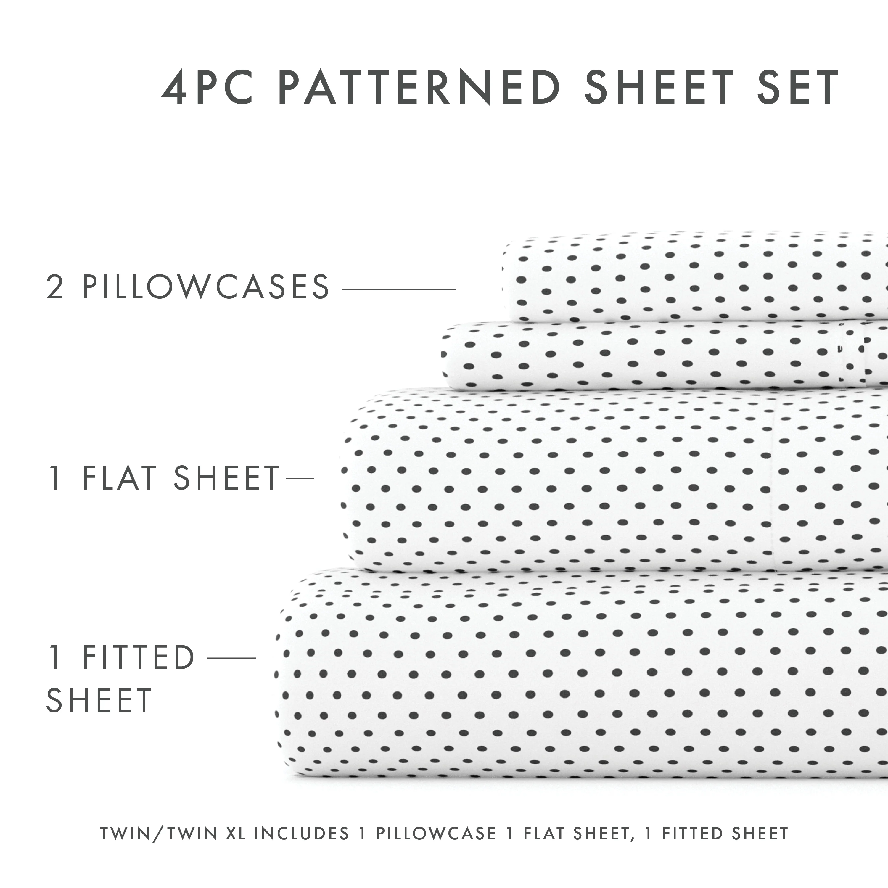 Stippled Pattern 4-Piece Sheet Set - Image 9