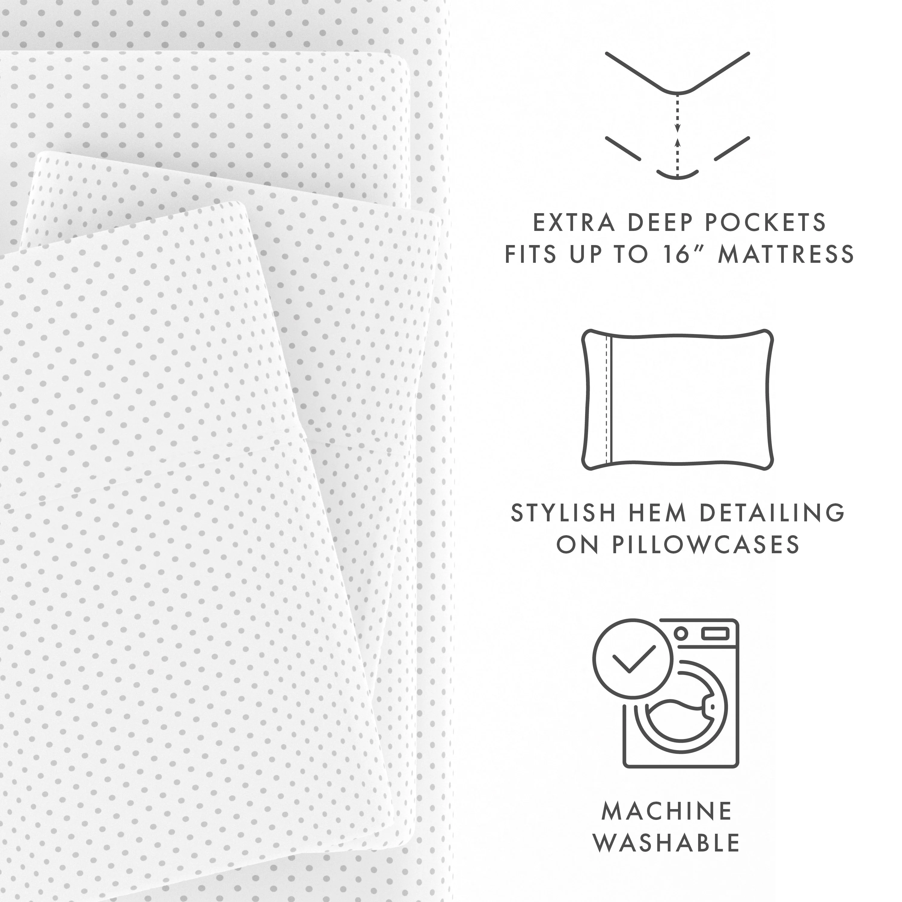 Stippled Pattern 4-Piece Sheet Set - Sale - Image 14