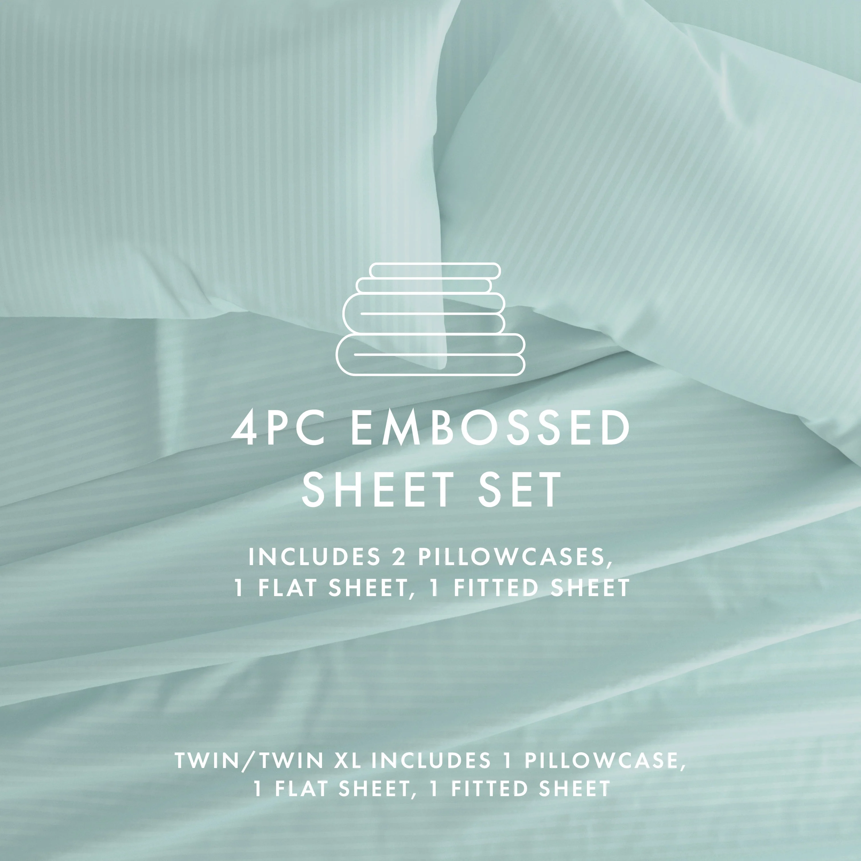 Striped Embossed 4-Piece Sheet Set Sale - Image 37