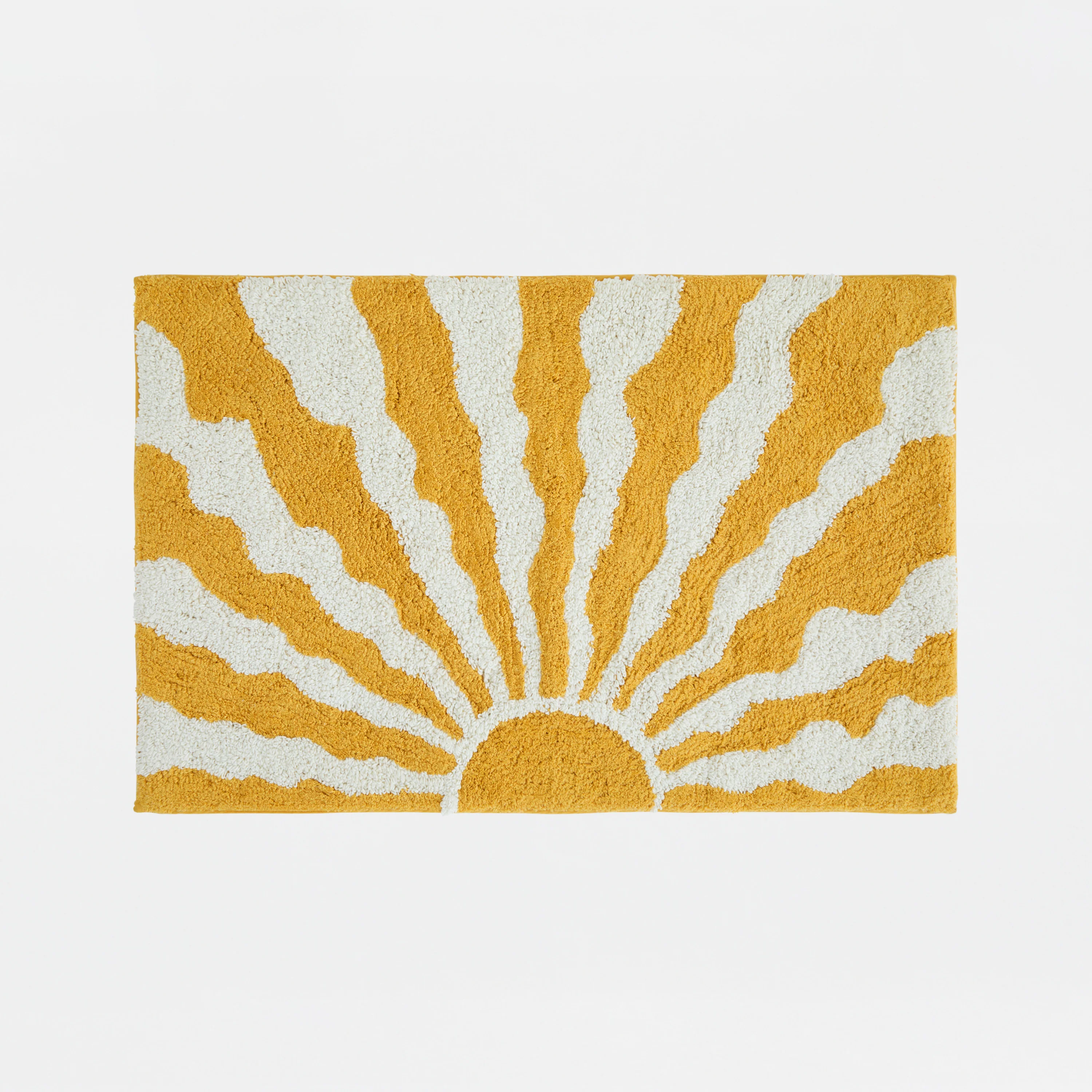 100% Cotton Sunny Floral Patterned Bath Mat - Image 6