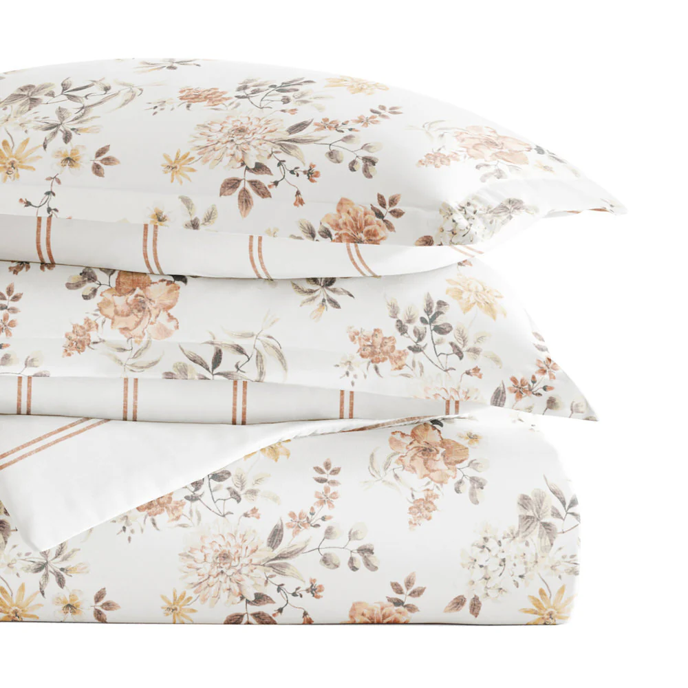 Sunset Garden Pattern 3-Piece Reversible Duvet Cover Set - Image 11