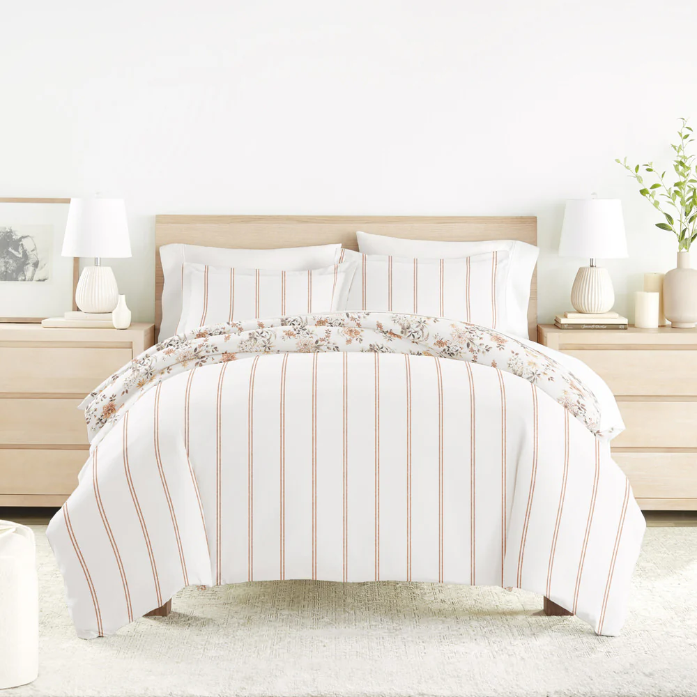 Sunset Garden Pattern 3-Piece Reversible Duvet Cover Set - Image 6
