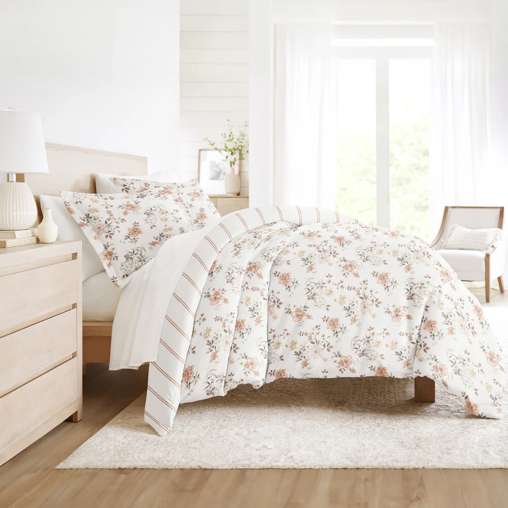Sunset Garden Pattern 3-Piece Reversible Duvet Cover Set - Image 7