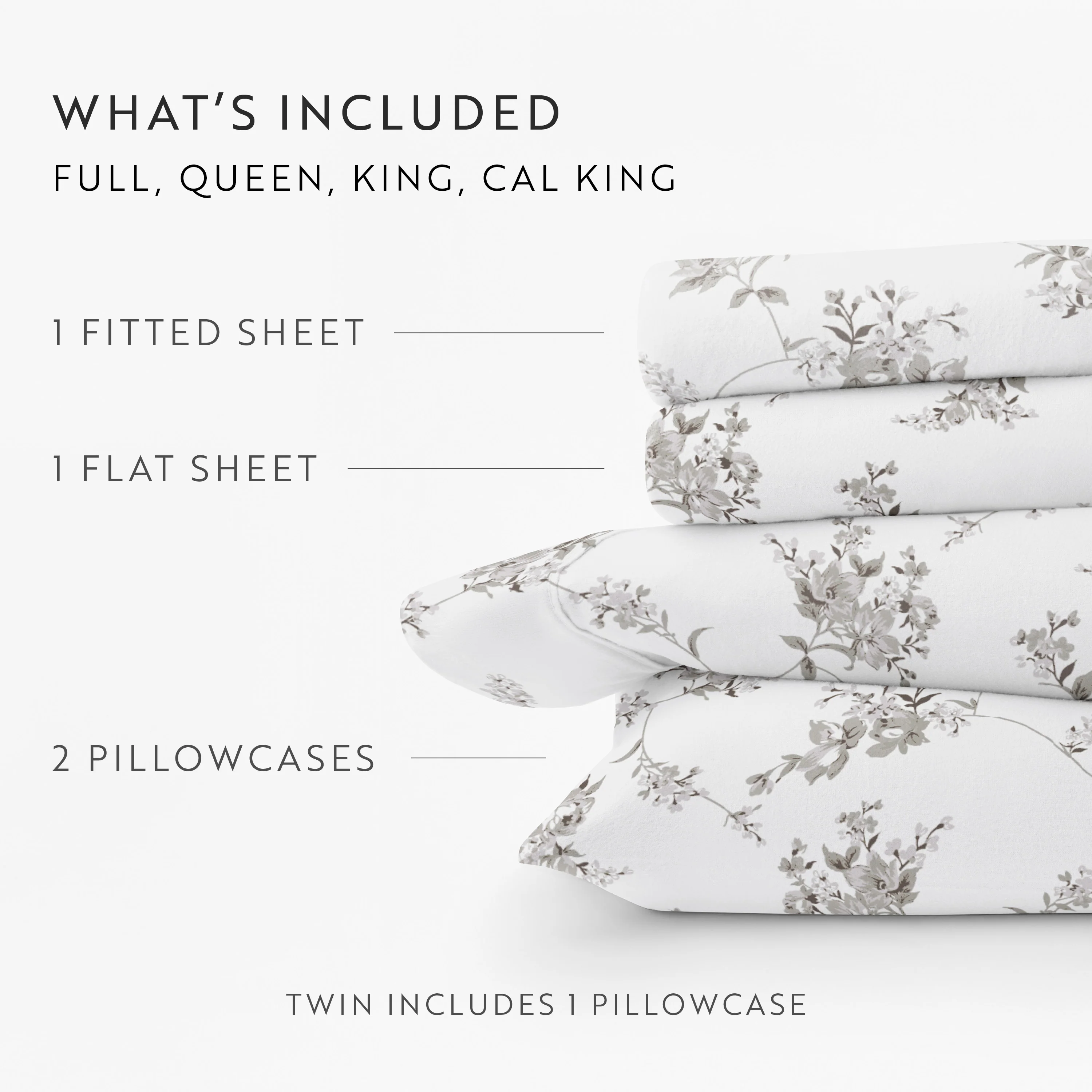 Sylvan Rose 4-Piece Flannel Sheet Set - Image 11