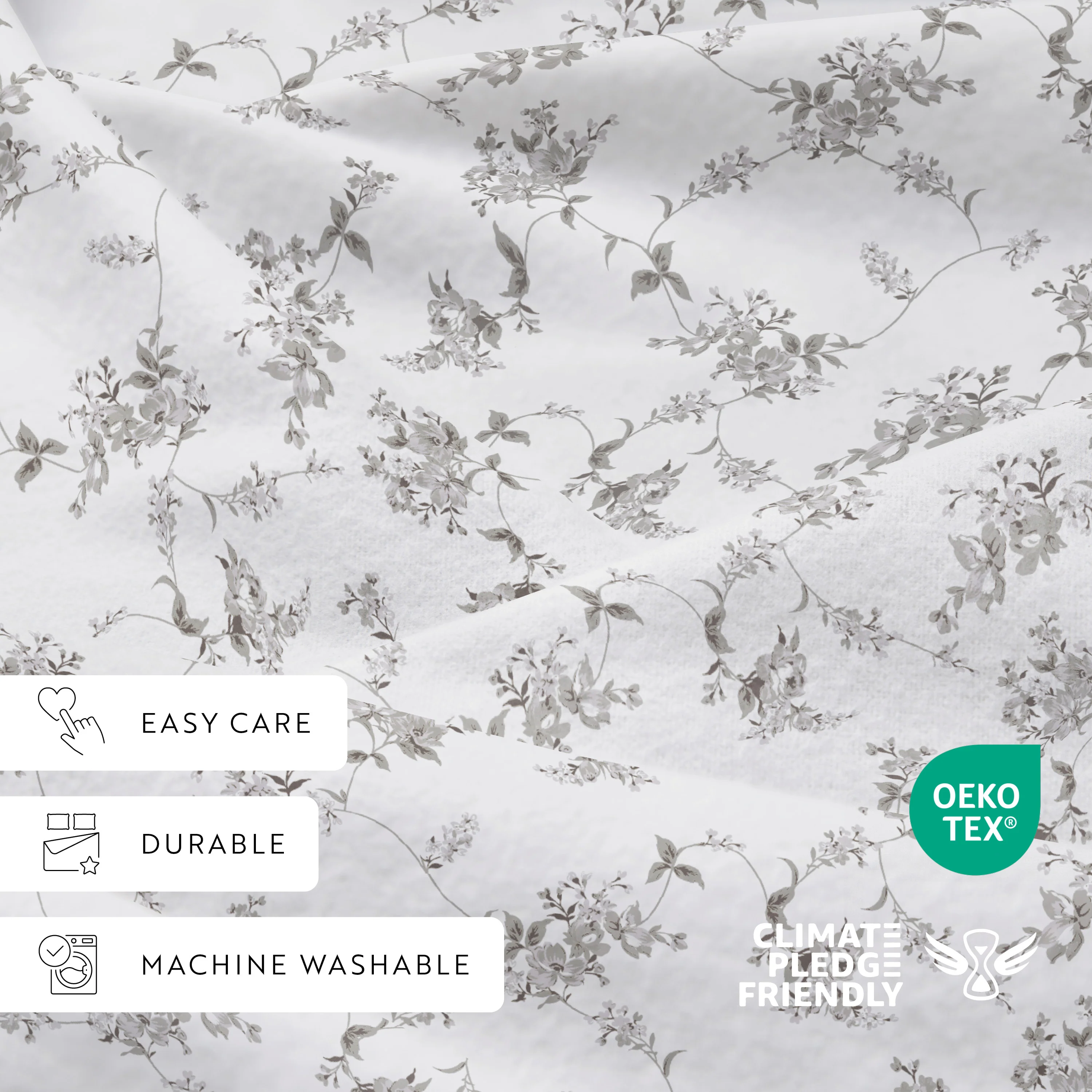 Sylvan Rose 4-Piece Flannel Sheet Set - Image 9