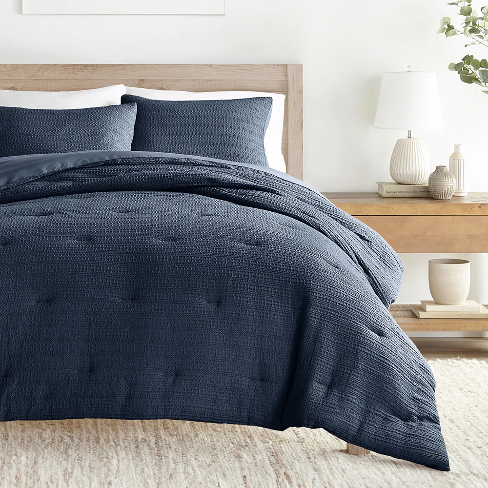 Waffle Textured Down-Alternative Comforter Set - Image 17