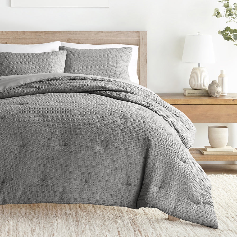 Waffle Textured Down-Alternative Comforter Set - Image 21