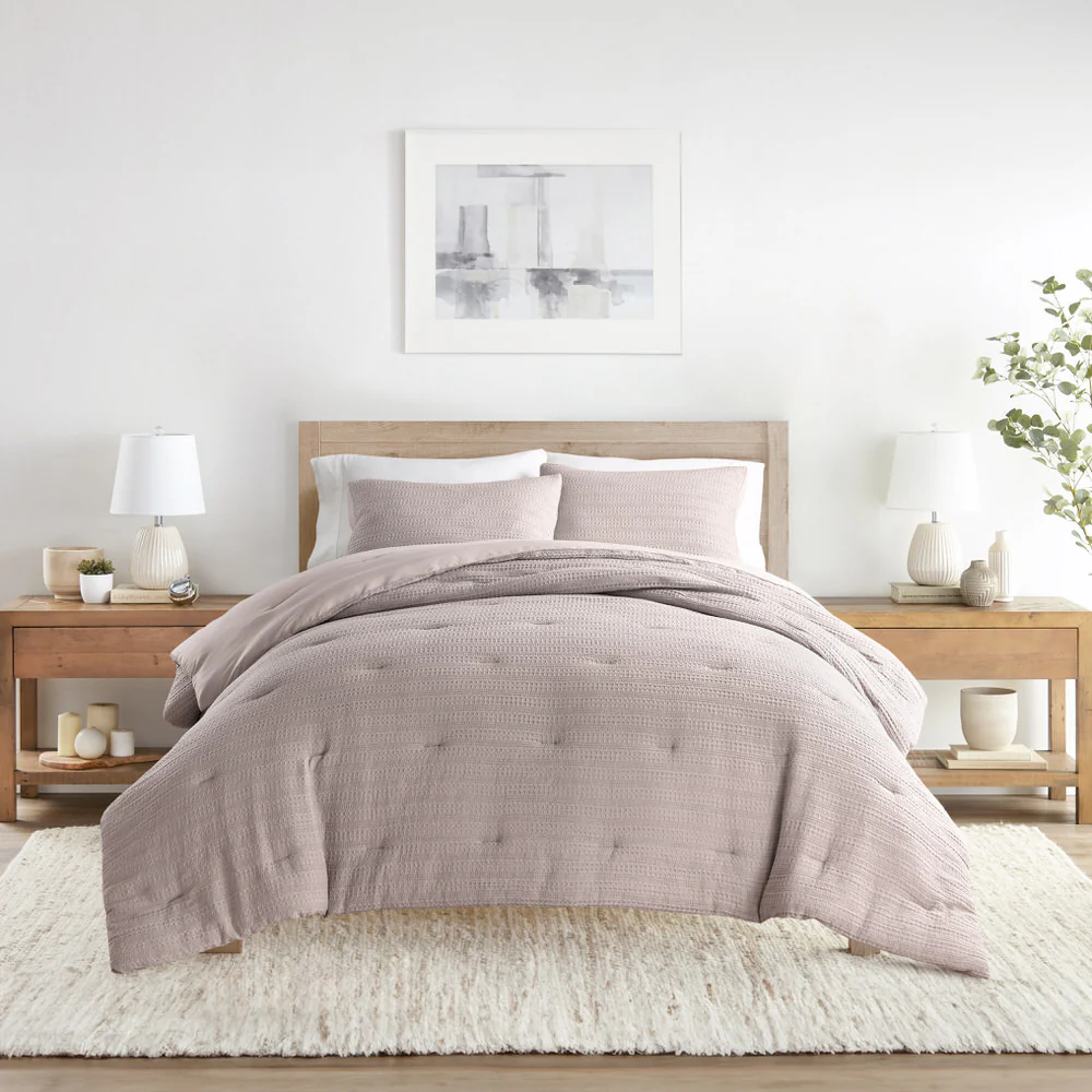 Waffle Textured Down-Alternative Comforter Set - Image 23