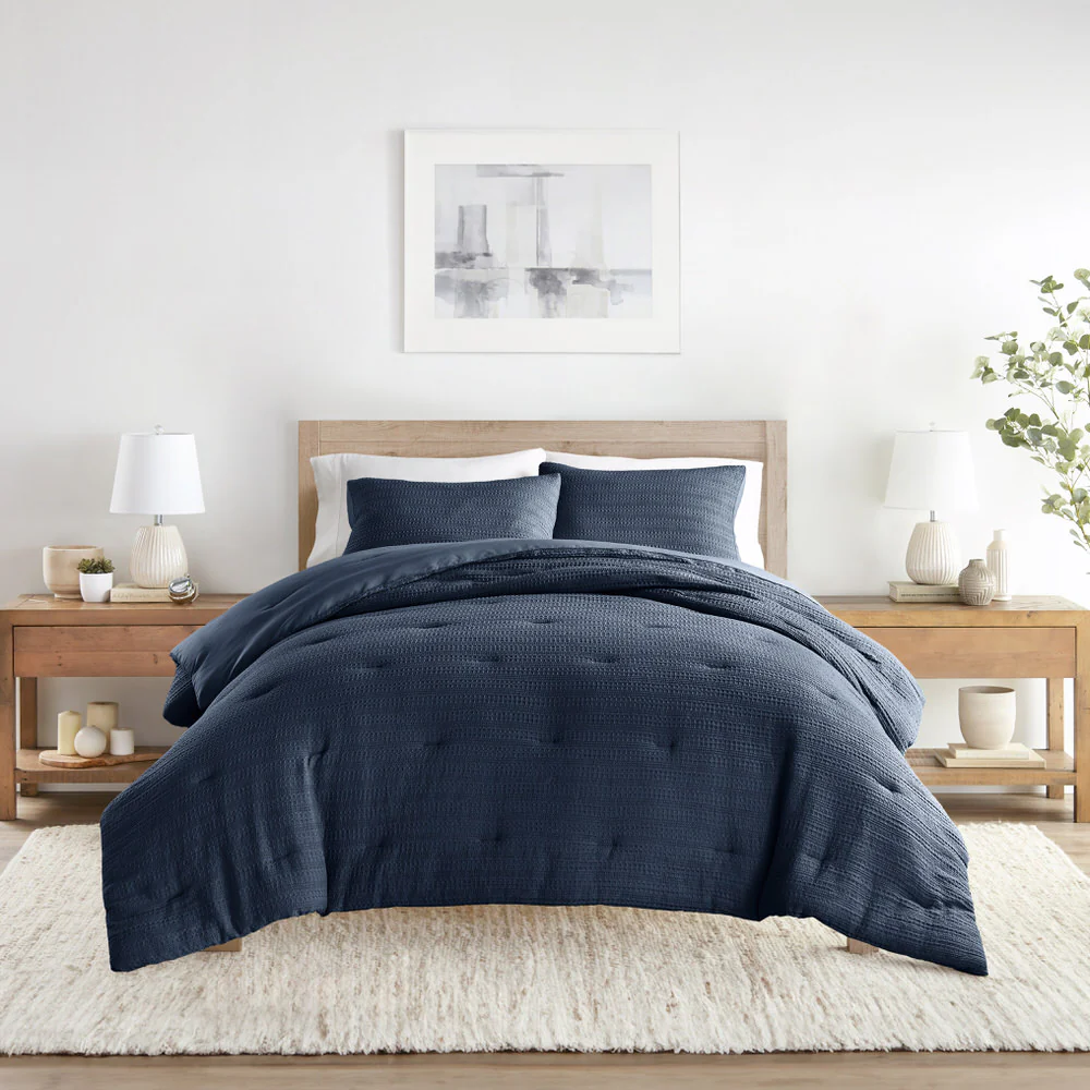Waffle Textured Down-Alternative Comforter Set - Image 24