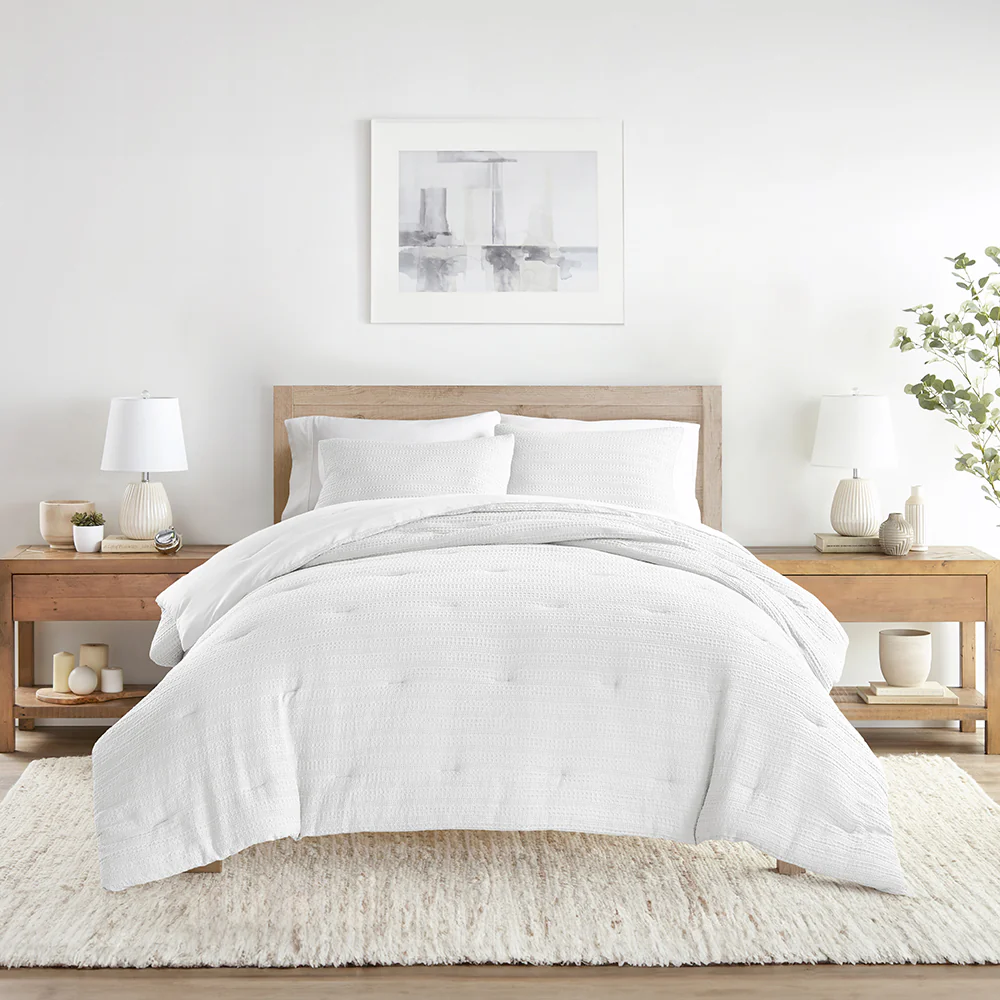 Waffle Textured Down-Alternative Comforter Set - Image 25