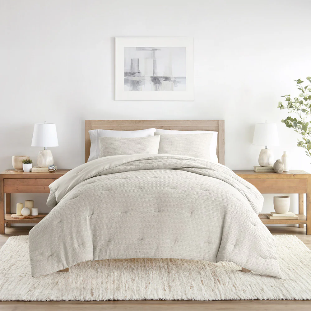 Waffle Textured Down-Alternative Comforter Set - Image 27