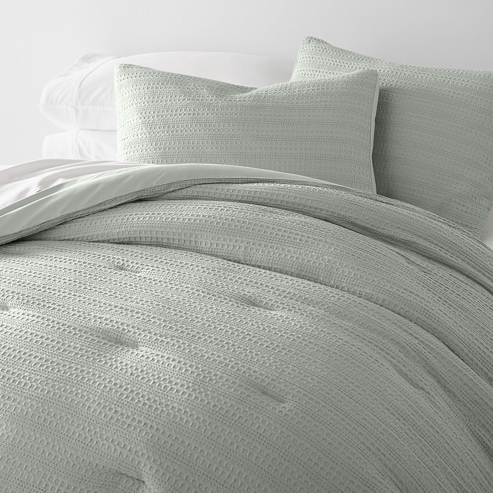 Waffle Textured Down-Alternative Comforter Set - Image 29