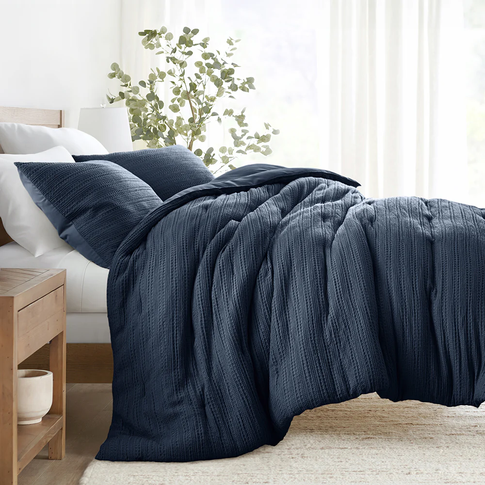 Waffle Textured Down-Alternative Comforter Set - Image 3