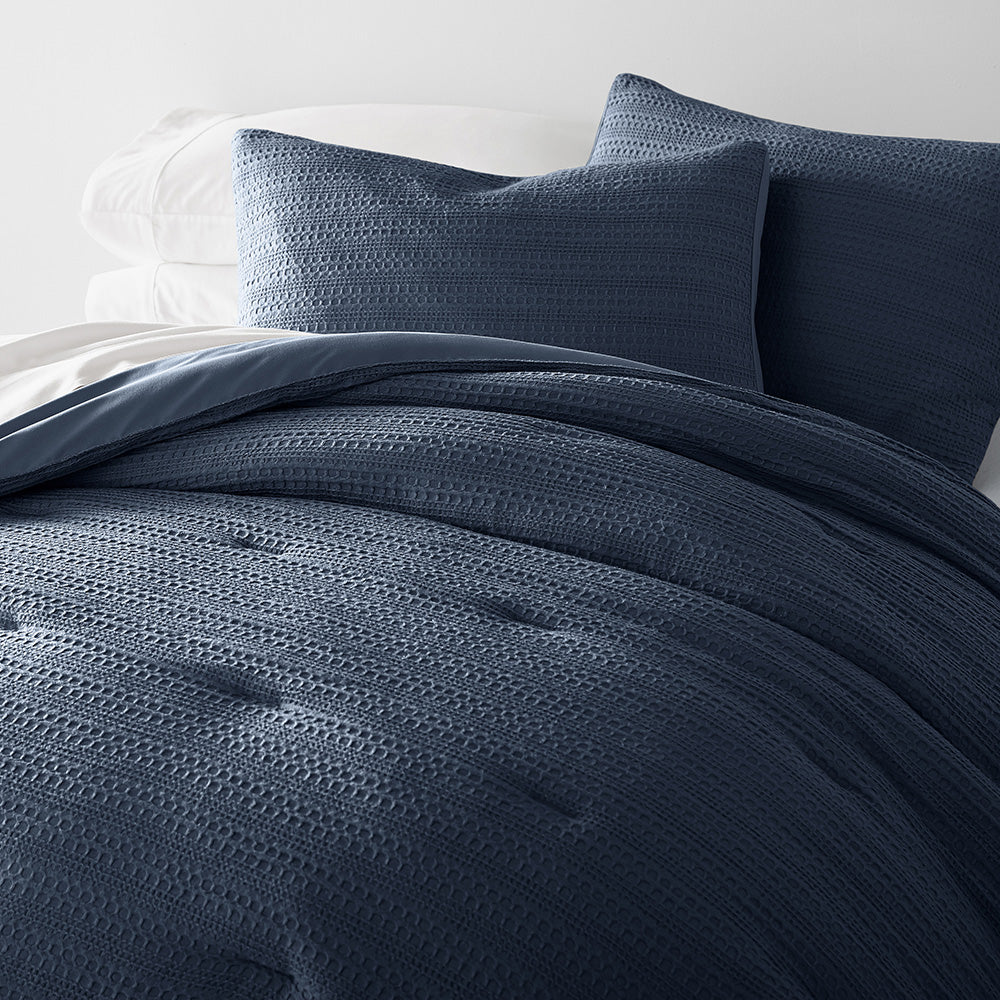 Waffle Textured Down-Alternative Comforter Set - Image 31