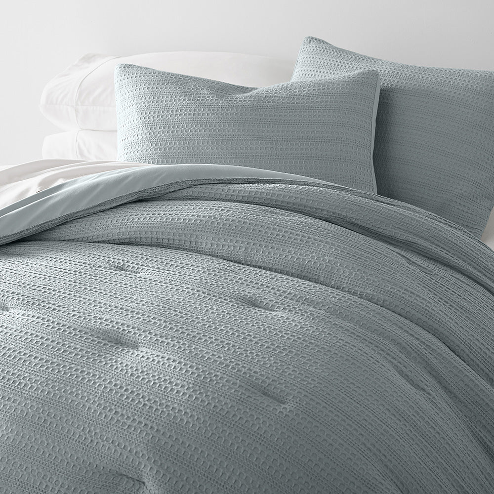 Waffle Textured Down-Alternative Comforter Set - Image 33