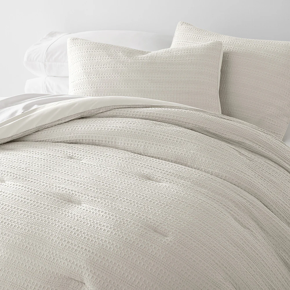 Waffle Textured Down-Alternative Comforter Set - Image 34