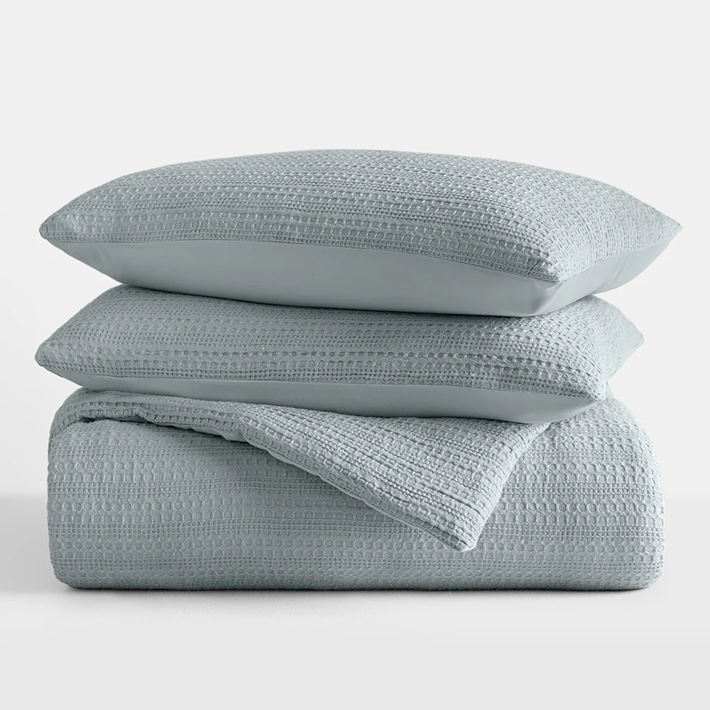 Waffle Textured Down-Alternative Comforter Set - Image 36