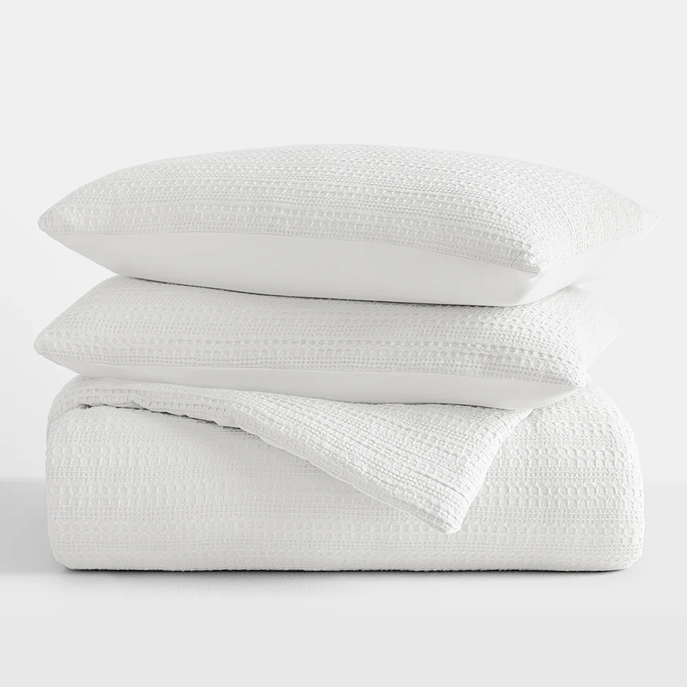 Waffle Textured Down-Alternative Comforter Set - Image 39