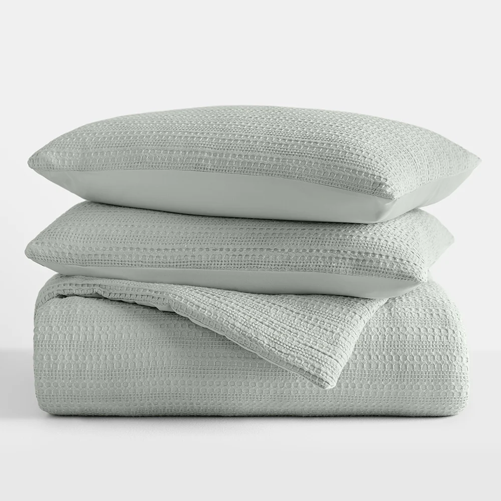Waffle Textured Down-Alternative Comforter Set - Image 40