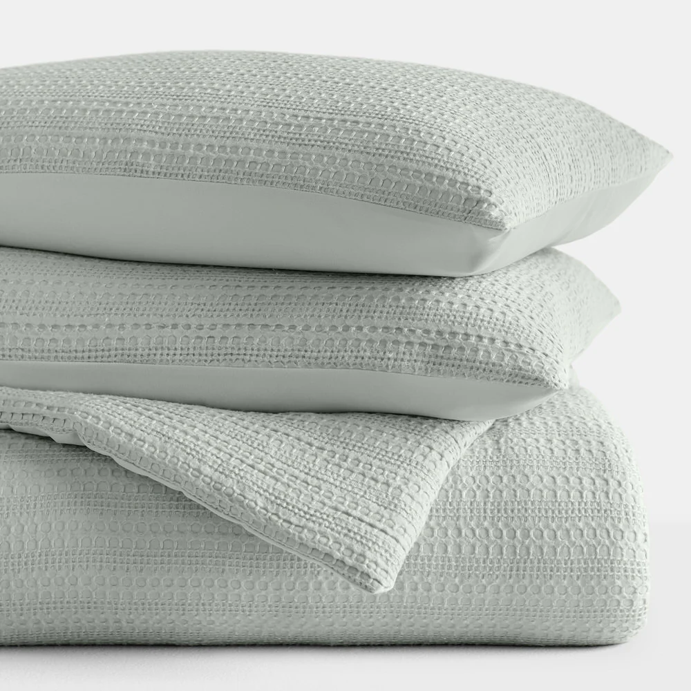 Waffle Textured Down-Alternative Comforter Set - Image 43