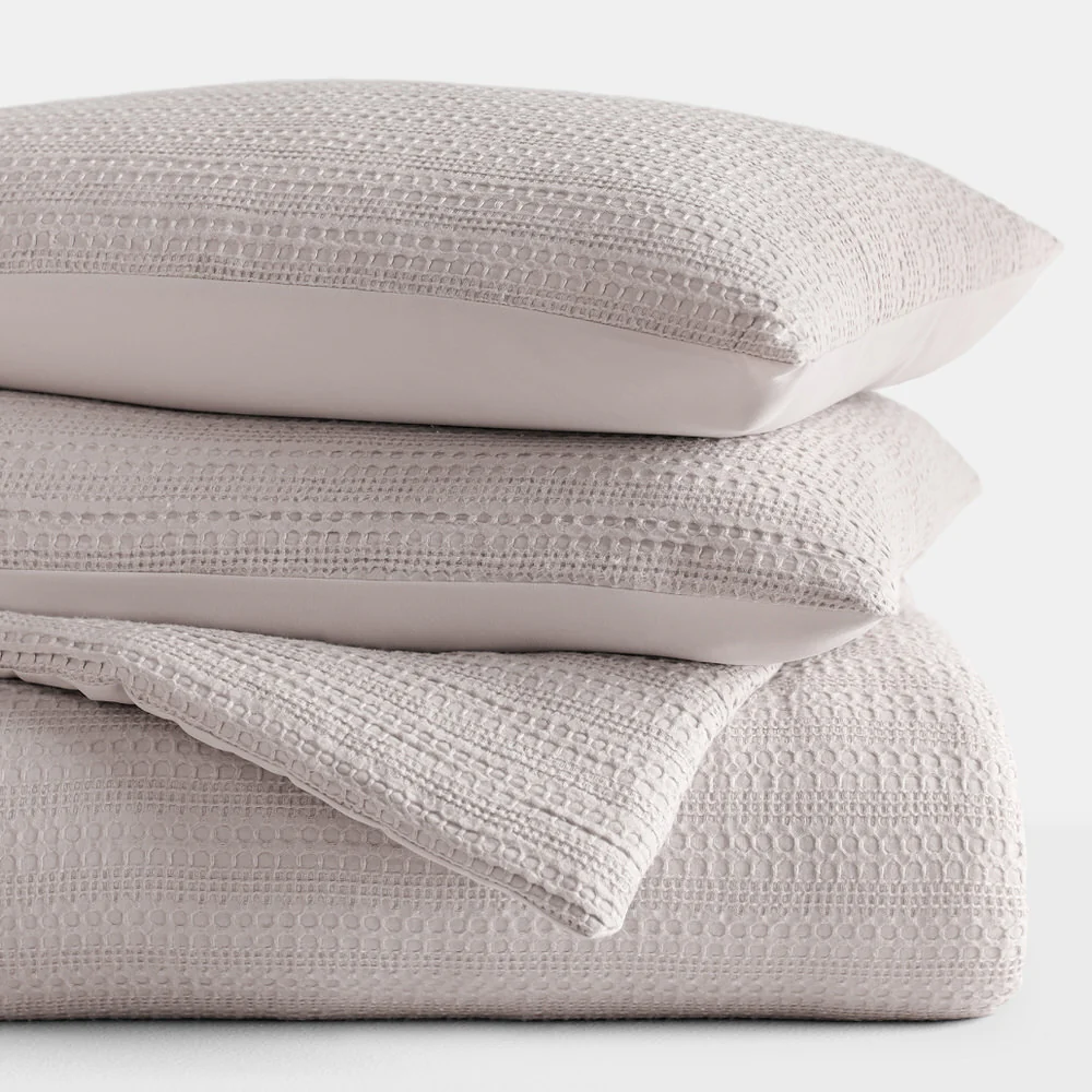 Waffle Textured Down-Alternative Comforter Set - Image 44