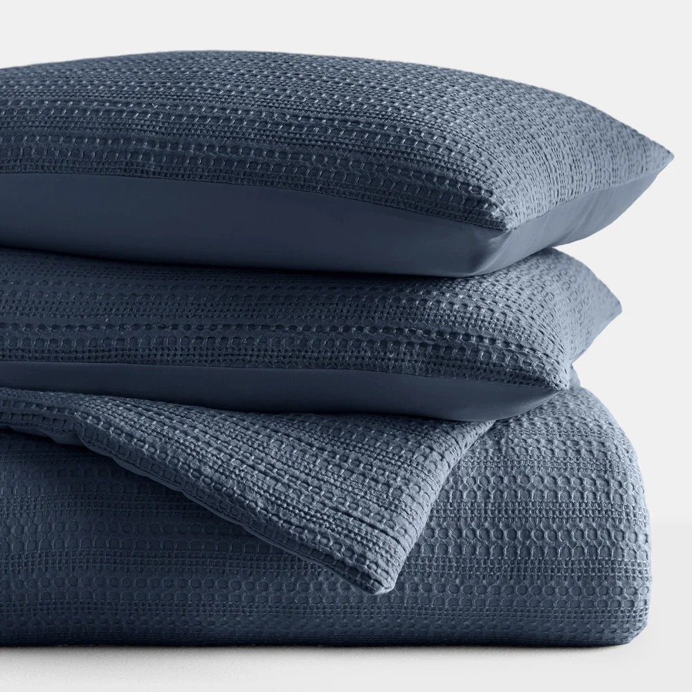 Waffle Textured Down-Alternative Comforter Set - Image 45