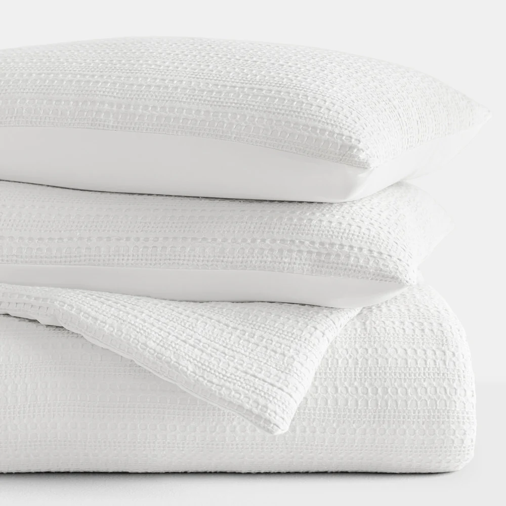 Waffle Textured Down-Alternative Comforter Set - Image 46