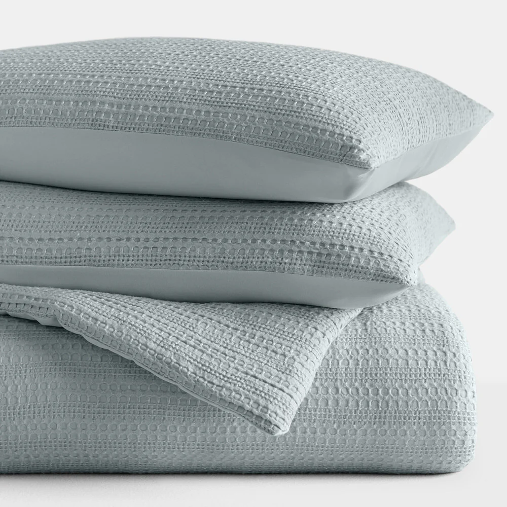 Waffle Textured Down-Alternative Comforter Set - Image 47