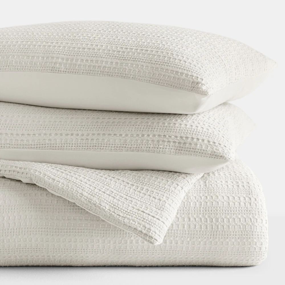 Waffle Textured Down-Alternative Comforter Set - Image 48