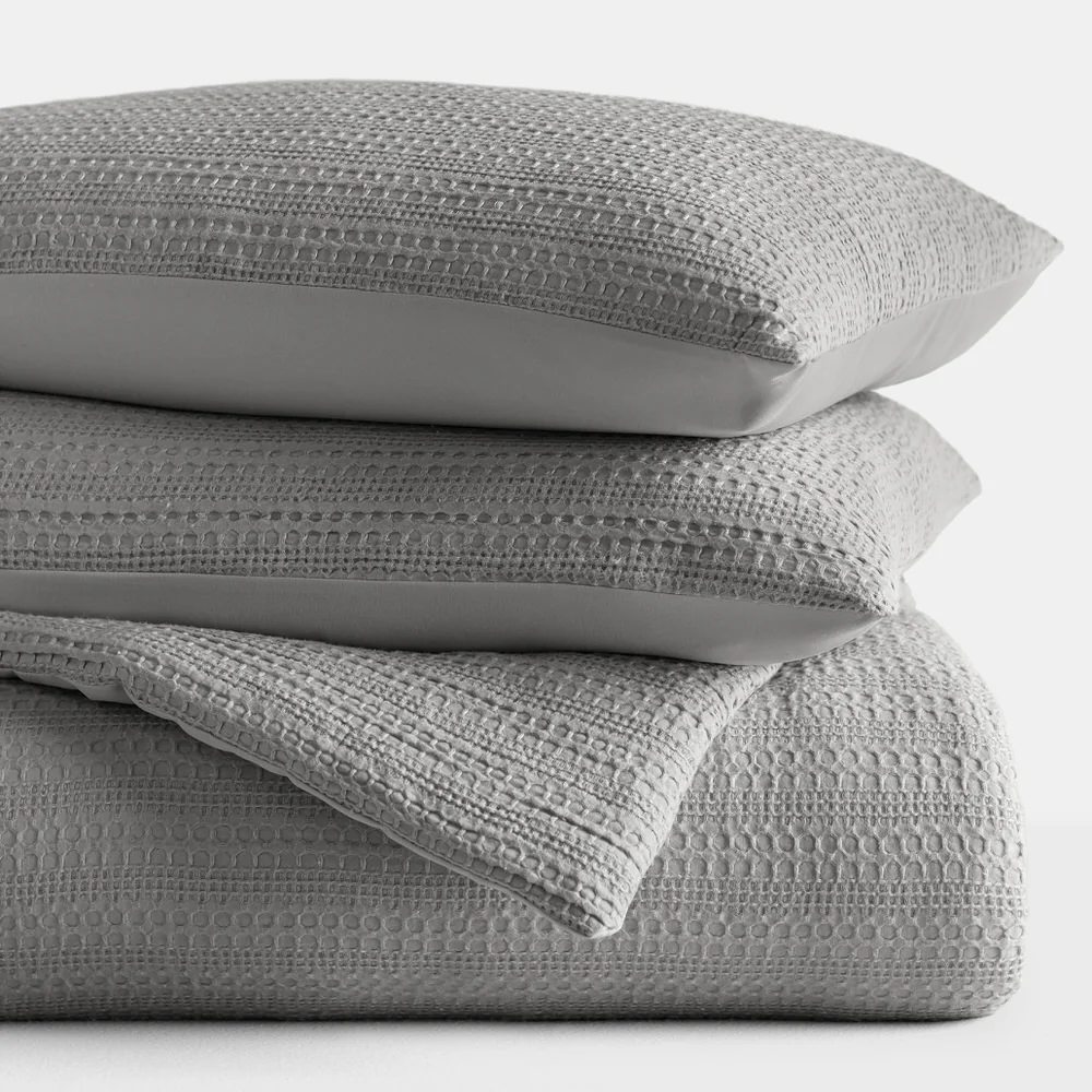 Waffle Textured Down-Alternative Comforter Set - Image 49