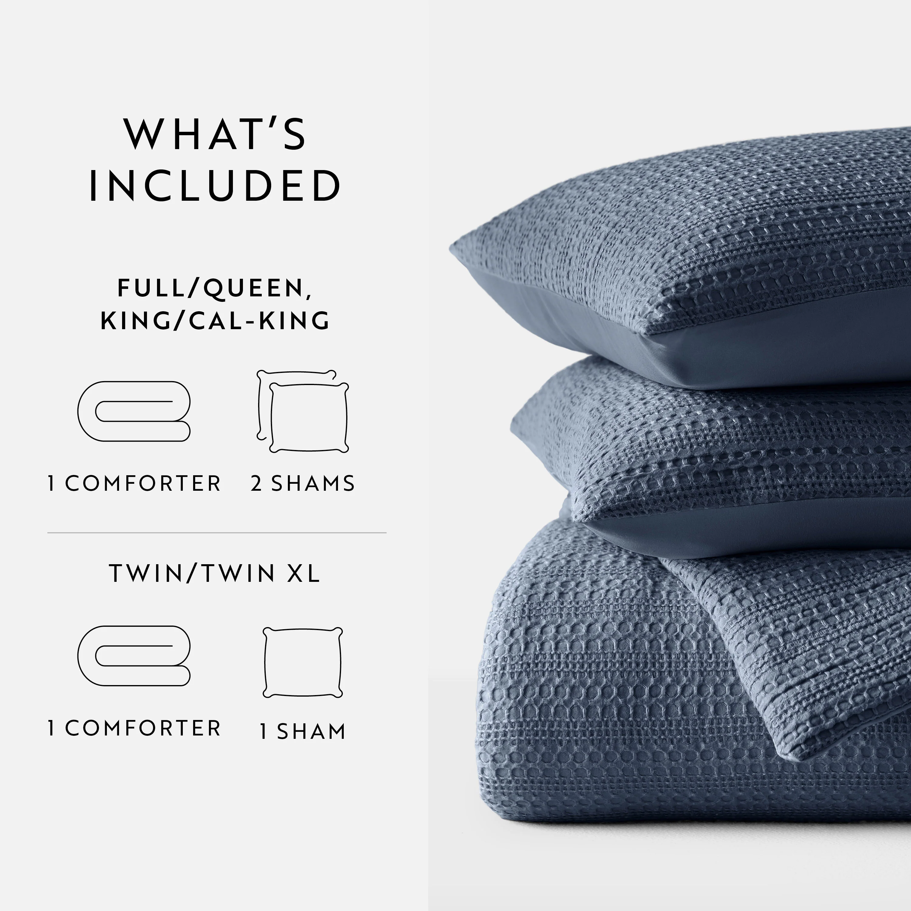 Waffle Textured Down-Alternative Comforter Set - Image 52