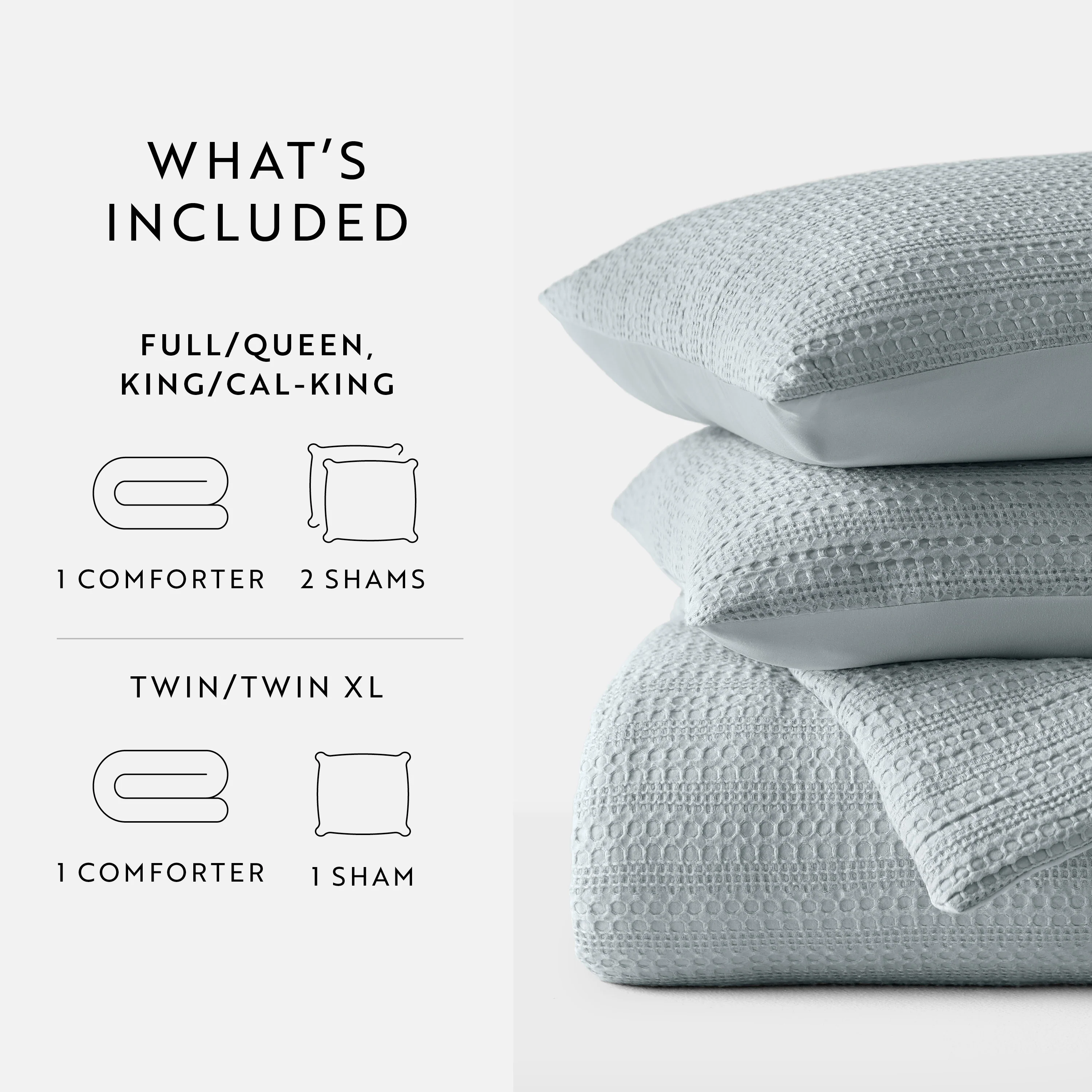 Waffle Textured Down-Alternative Comforter Set - Image 54