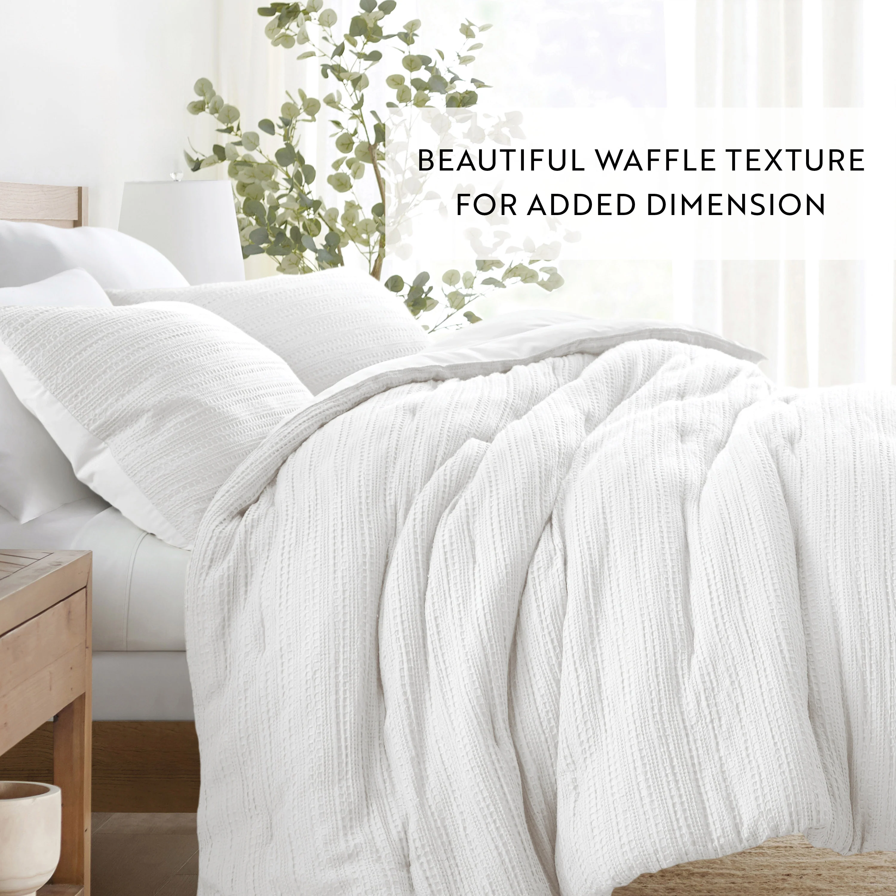 Waffle Textured Down-Alternative Comforter Set - Image 67