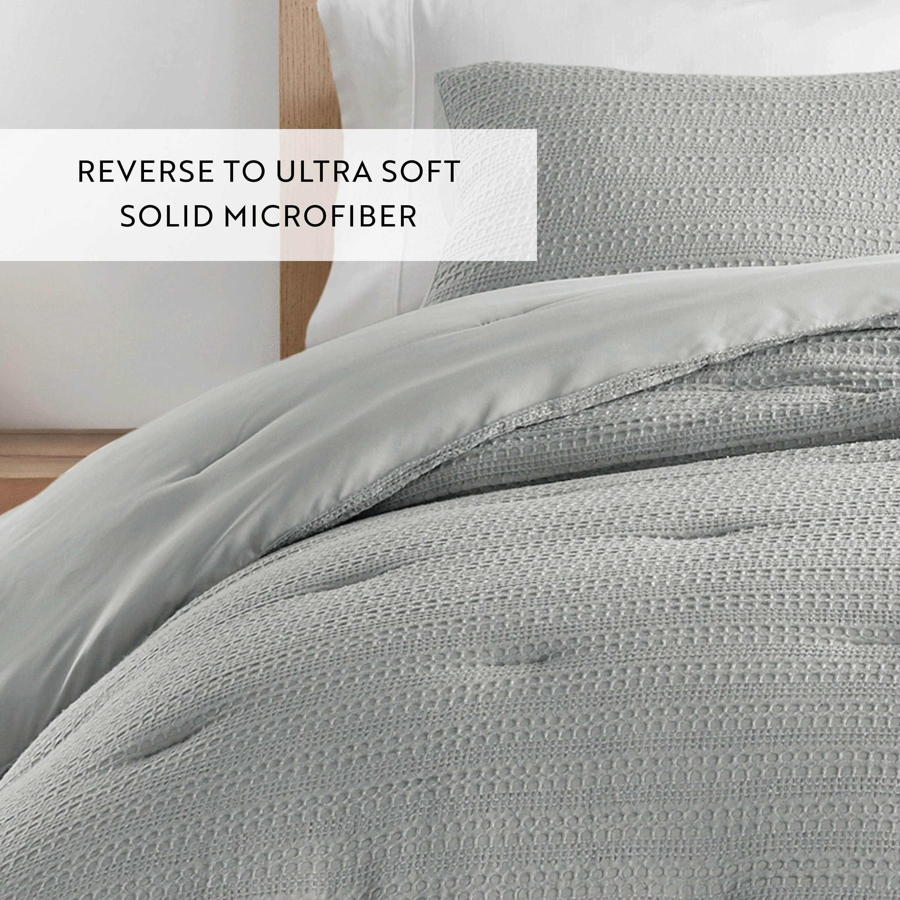 Waffle Textured Down-Alternative Comforter Set - Image 71
