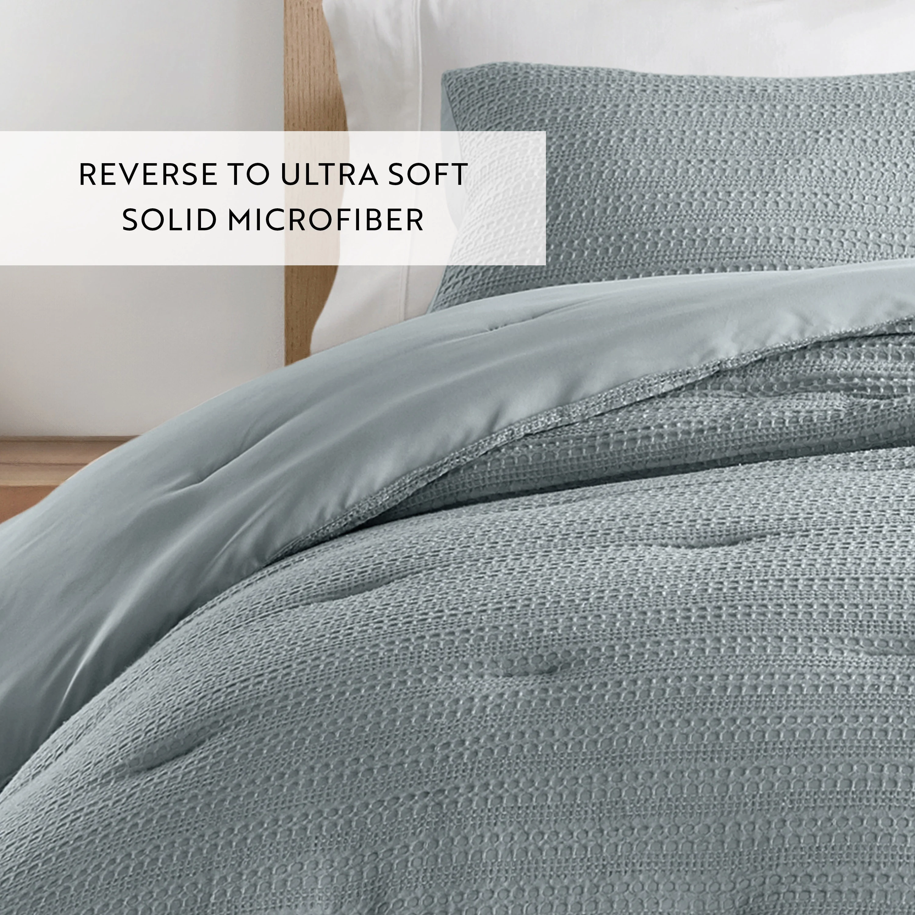 Waffle Textured Down-Alternative Comforter Set - Image 75