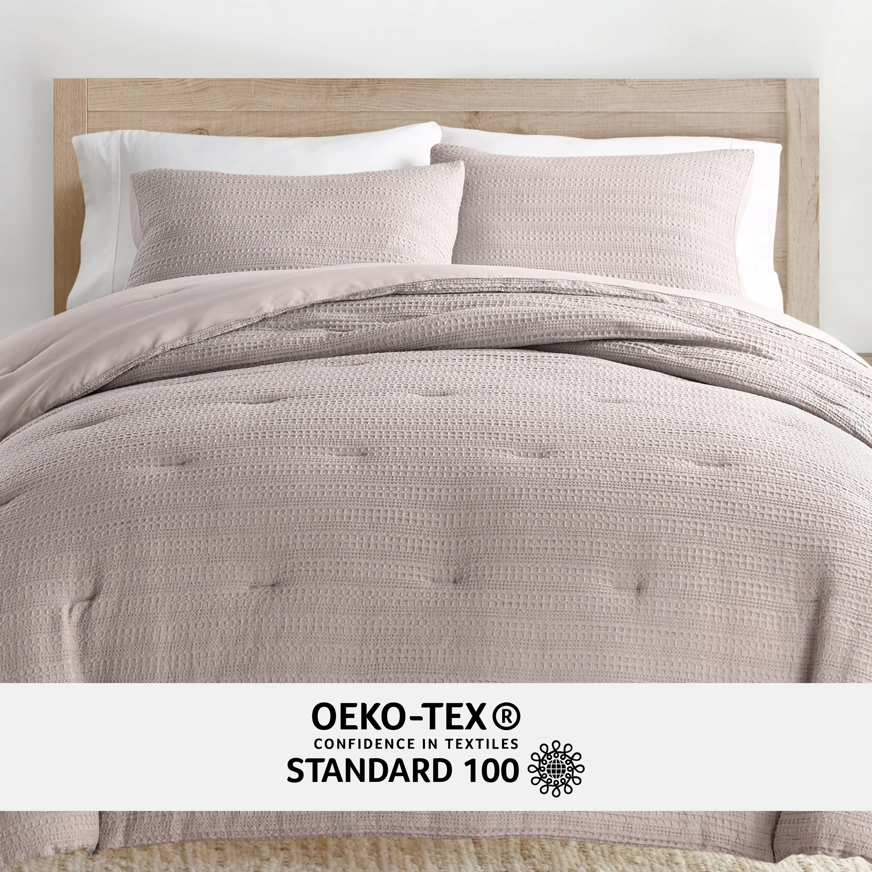 Waffle Textured Down-Alternative Comforter Set - Image 79