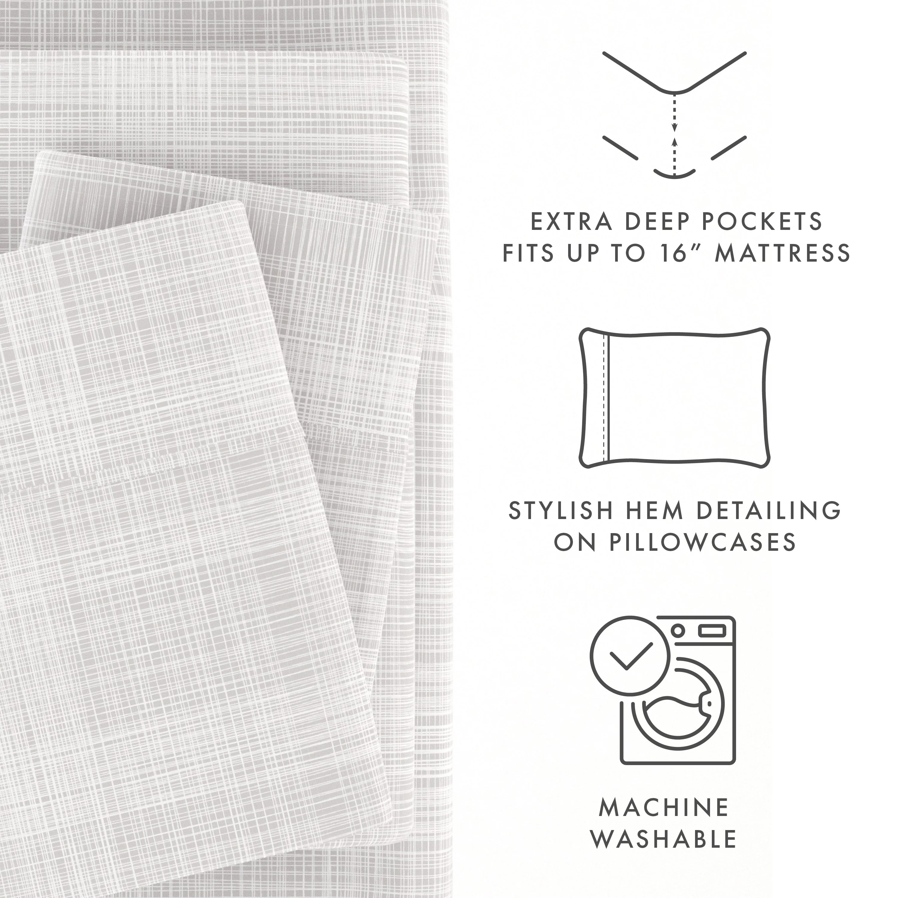 Thatch Pattern 4-Piece Sheet Set - Sale - Image 25