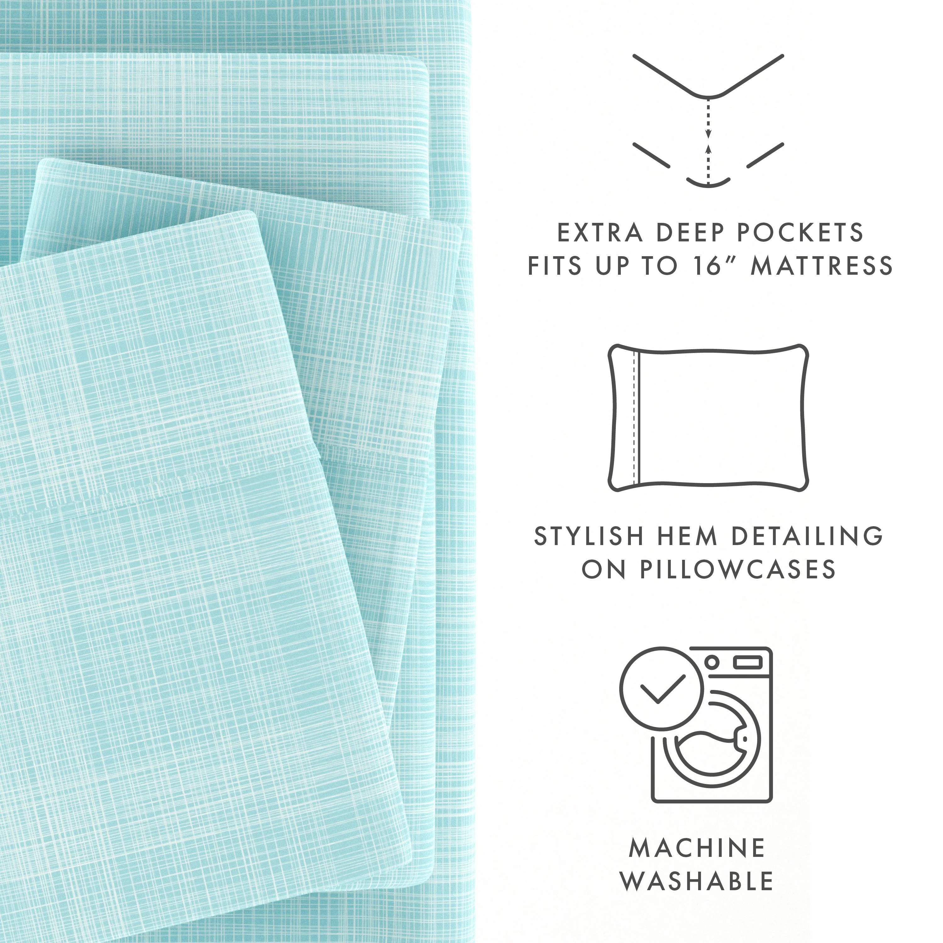 Thatch Pattern 4-Piece Sheet Set - Sale - Image 28