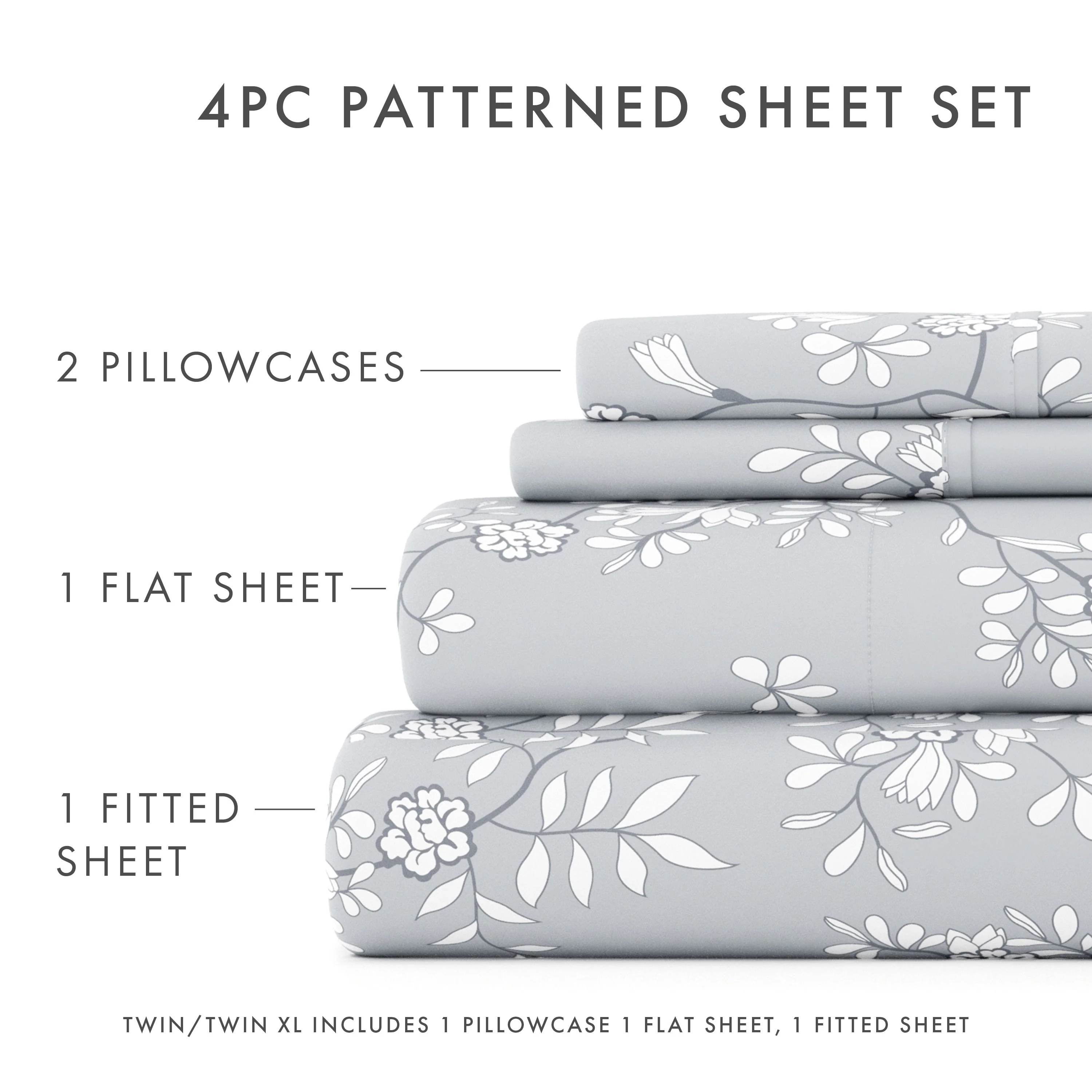 Trellis Vine Pattern 4-Piece Sheet Set - Sale - Image 5