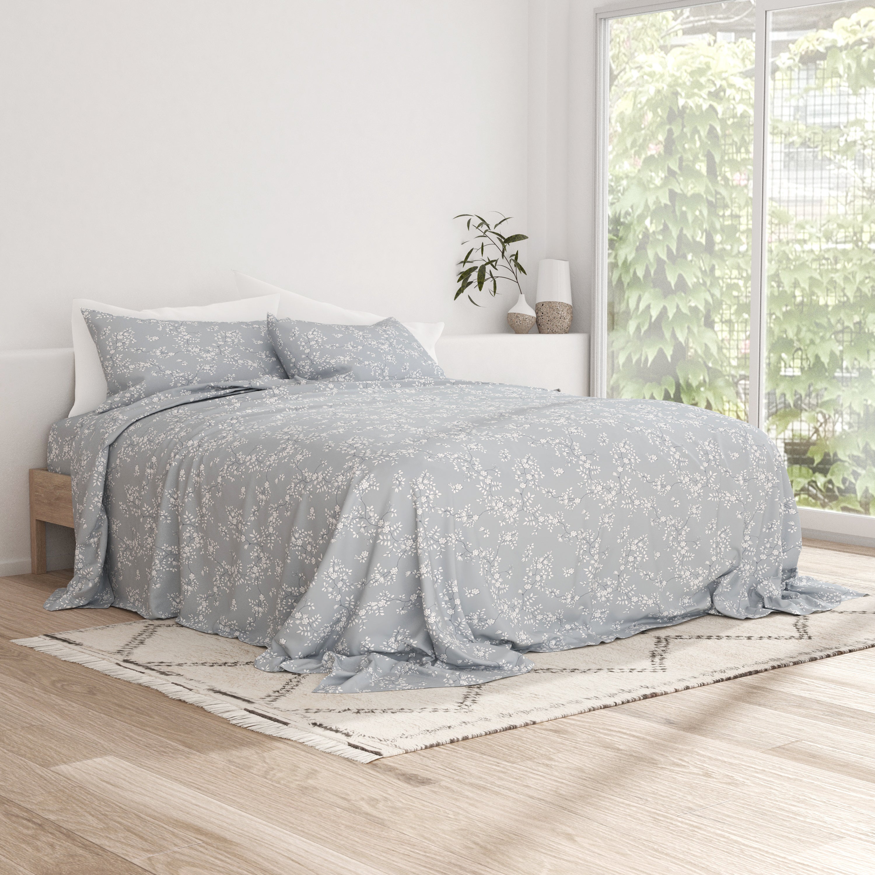 Trellis Vine Pattern 4-Piece Sheet Set - Image 4